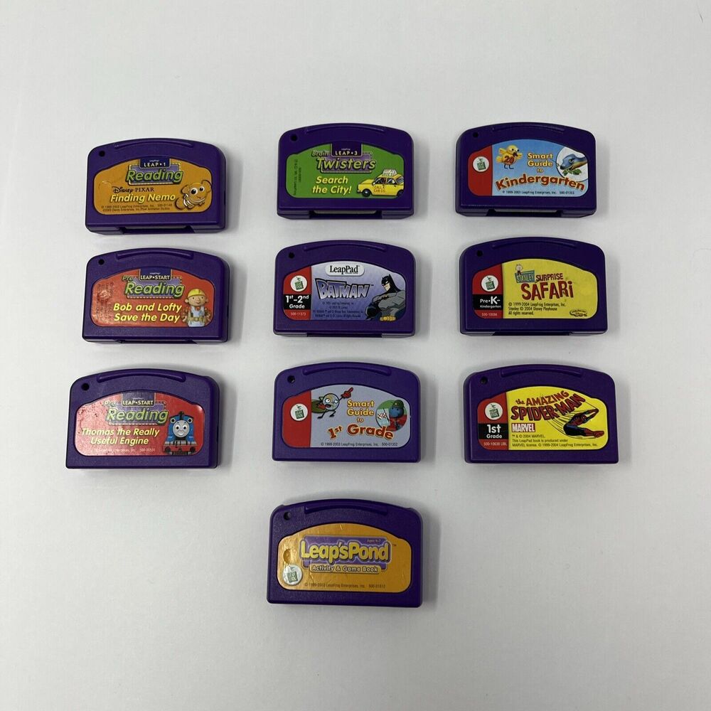 Leap Frog LeapPad Games Batman Nemo Thomas Spiderman Lot of 10 - Cartridges ONLY